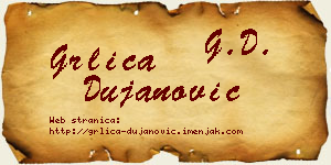 Grlica Dujanović vizit kartica